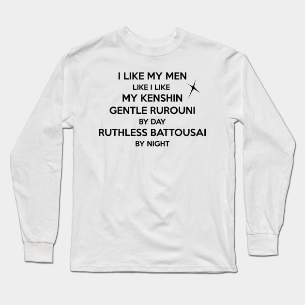 I like my men like I like my Kenshin Long Sleeve T-Shirt by Elemesca